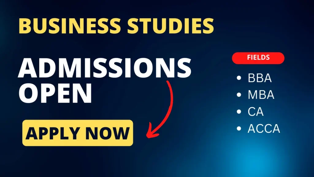 Business Studies Admissions in Pakistan