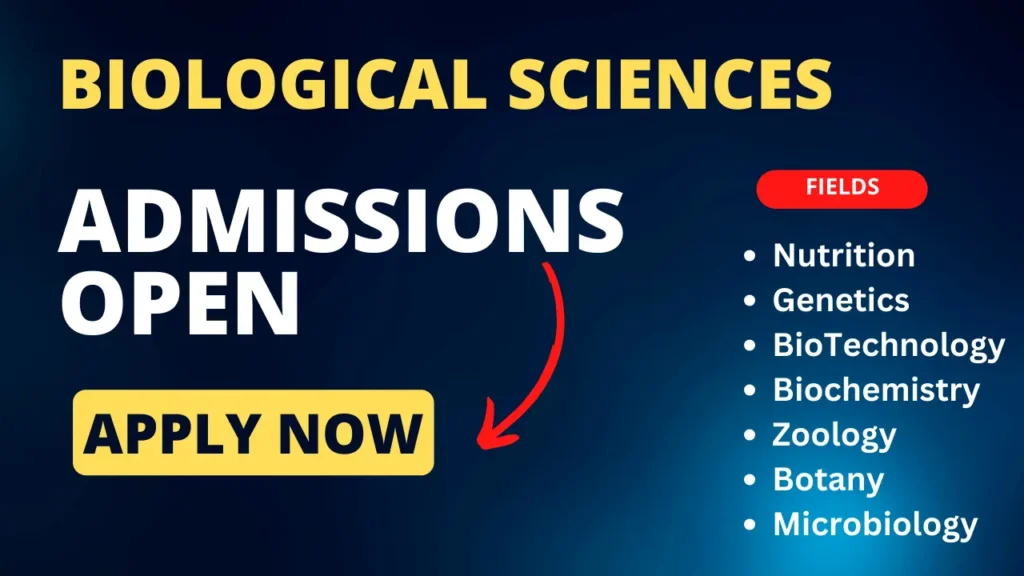 Biological Sciences Admissions in Pakistan