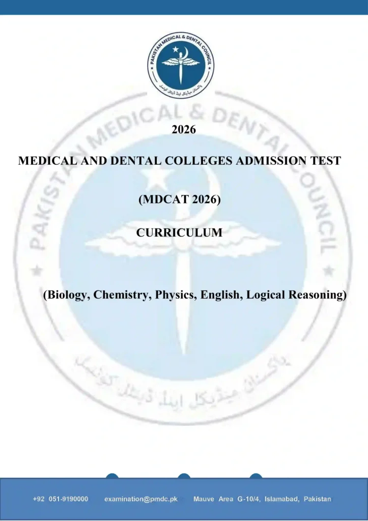 MDCAT Syllabus 2026