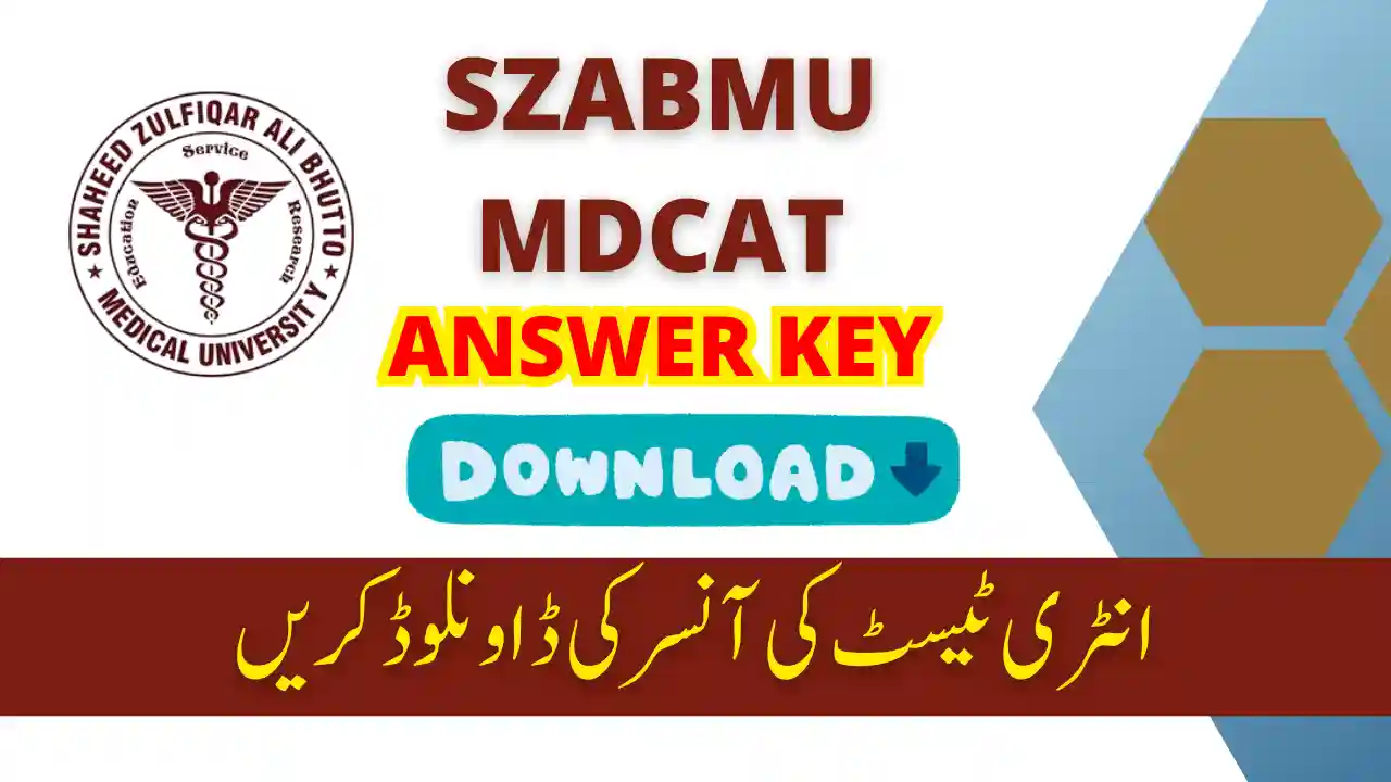 SZABMU MDCAT 2025 Answer Key