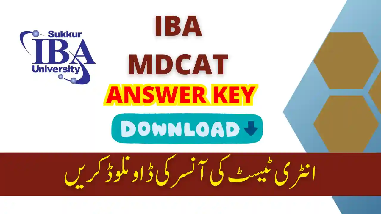 IBA MDCAT 2025 Ans Key