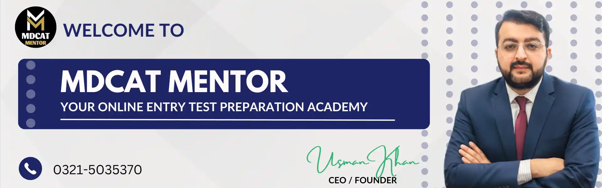 MDCAT Mentor Header Image Title