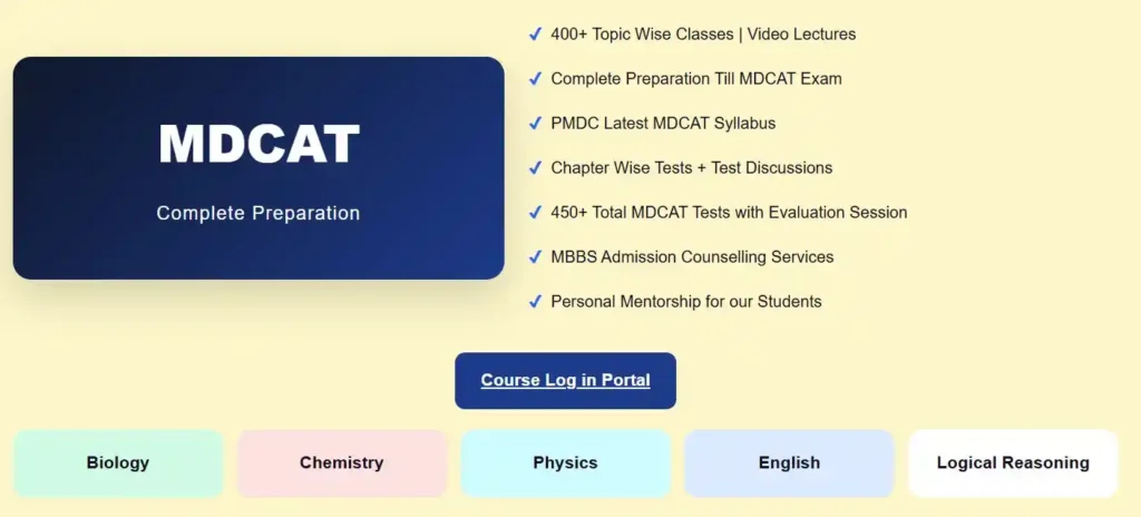 Key Features of MDCAT Course