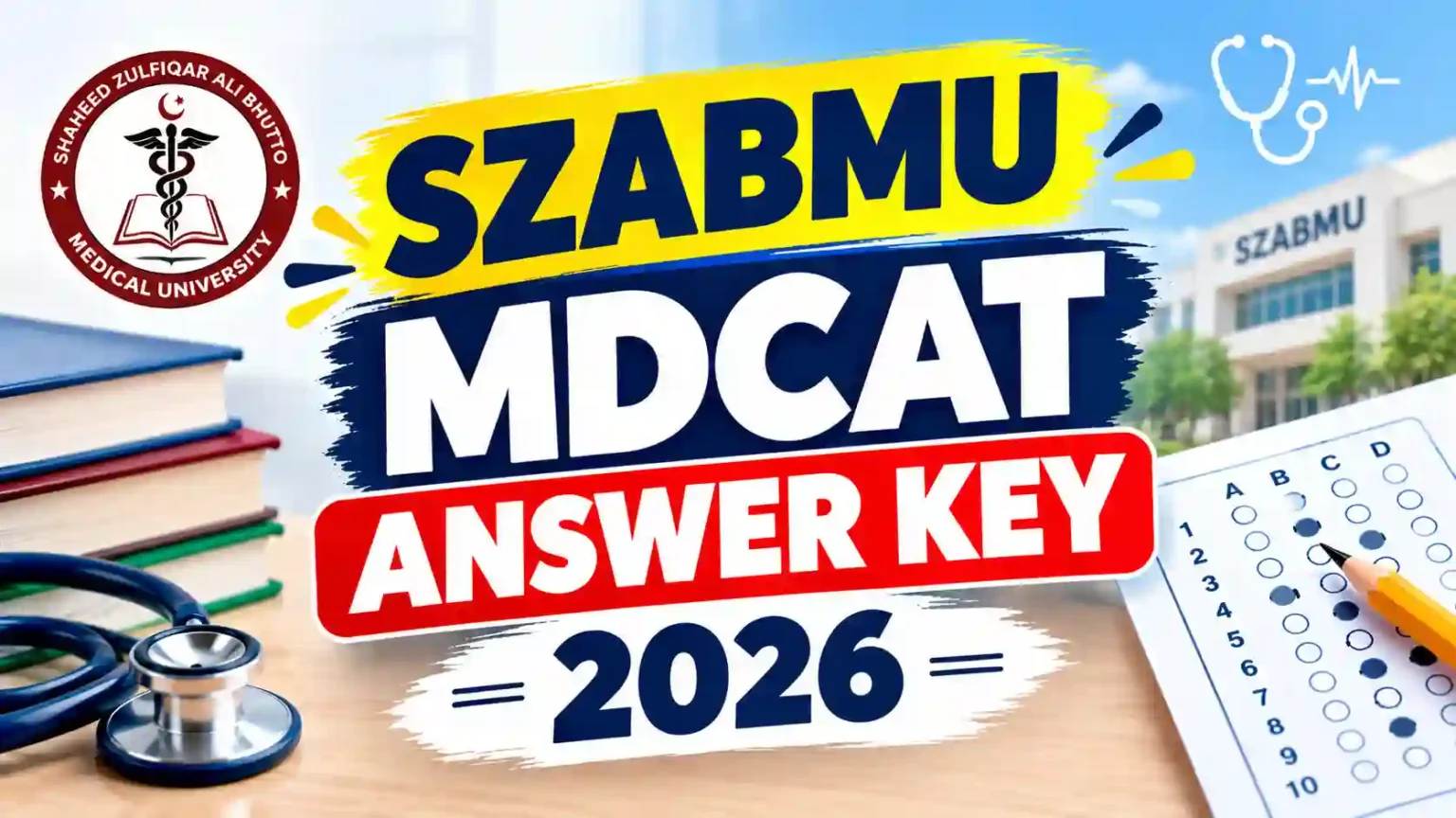 SZABMU MDCAT Answer Key 2026